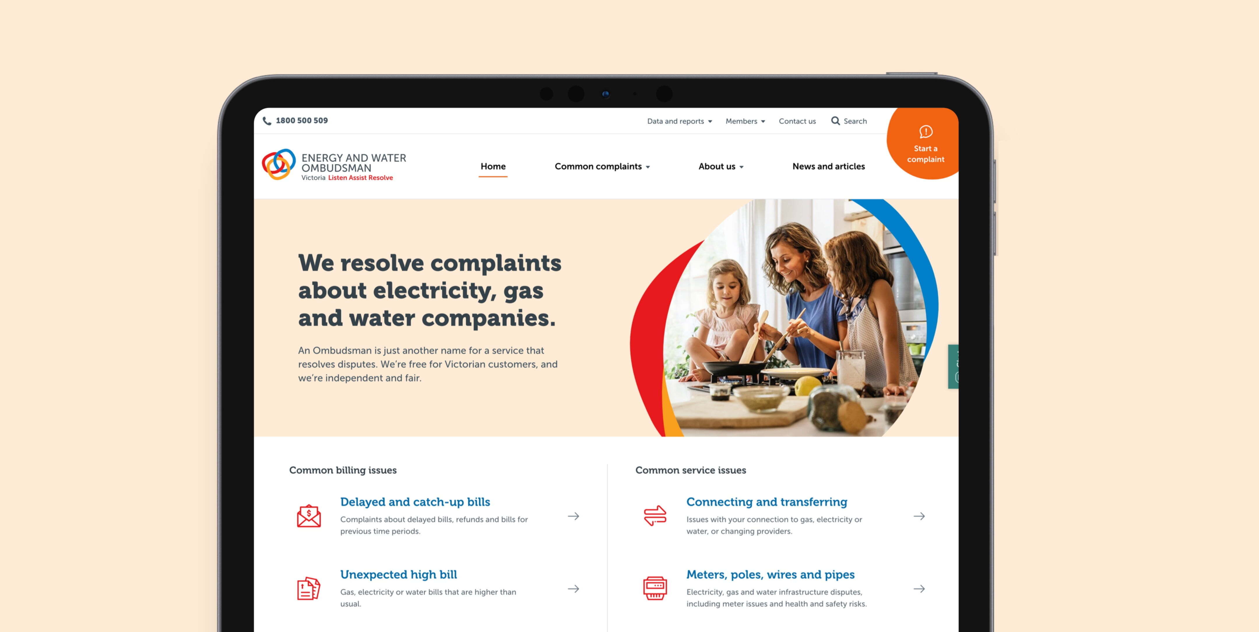 Ewov (Energy And Water Ombudsman Victoria) home page